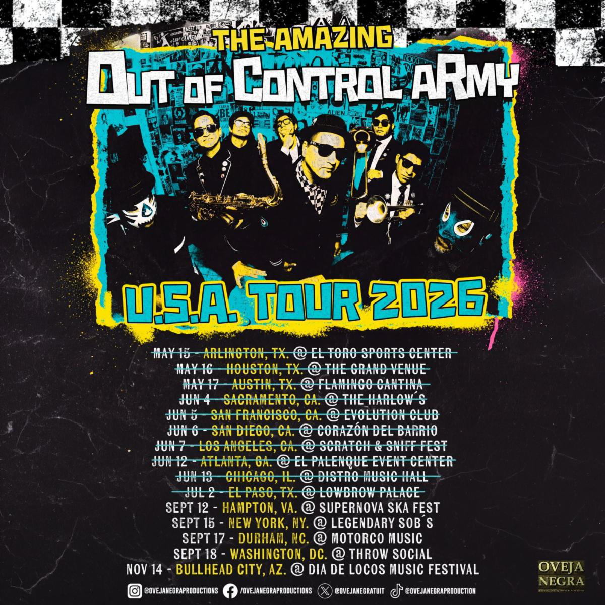 Out Of Control Army 2026 Tour USA